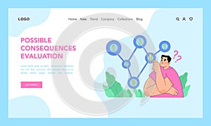 Possible consequences evaluation concept. Flat