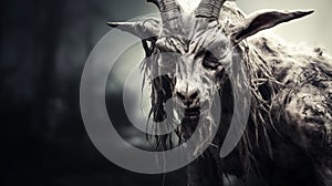 Post-apocalyptic Goat: A Dark And Eerie Halloween Creature