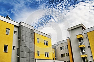 Post-apocalyptic HDR building with dramatic sky