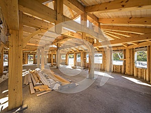 Post and beam interior construction