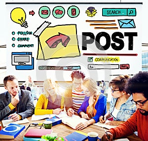 Post Blog Social Media Share Online Communication Concept