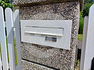 post box on fence - mailbox