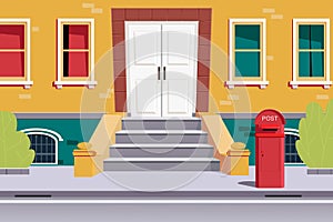 Post box in front of house