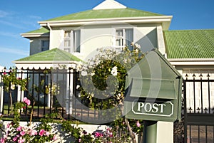 Post box and house