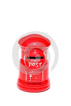 Post box isolated on a white photo