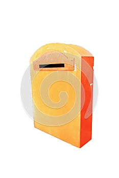 Post box orange isolate