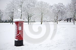 Post box in the snow