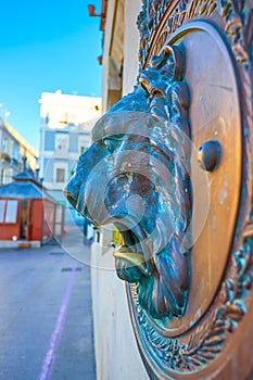 The bronze post box in Cadiz, Spain photo