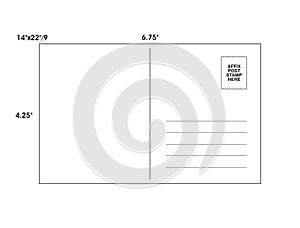 Post Card Template - Vector