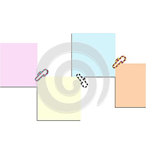 Post it and clip colors