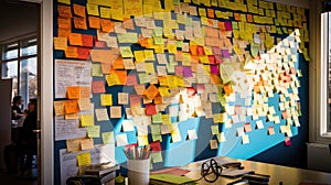 post cork board on wall