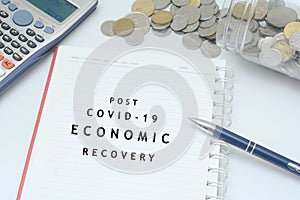 Post covid-19 economic recovery conceptual. photo