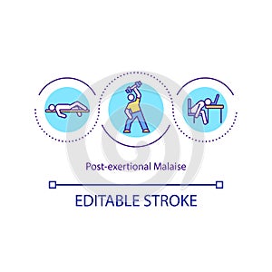 Post exertional malais concept icon