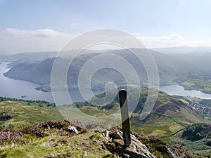 Post on Heron Pike above Glenridding, Lake District