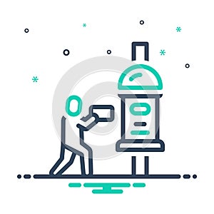 Mix icon for Post, letter and box