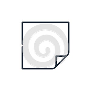 Post it icon vector from education concept. Thin line illustration of Post it editable stroke. Post it linear sign for use on web