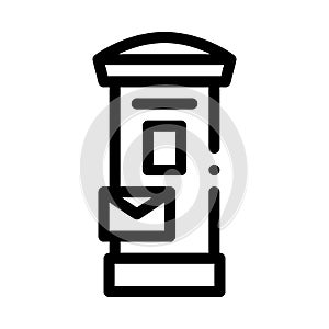 Post machine icon vector outline illustration