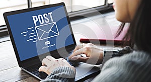 Post Mail Correspondence Online Message Communication Concept