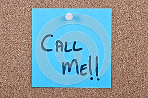 Post it note with call me
