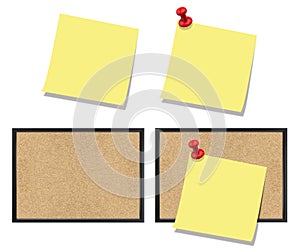 POST IT NOTE AND CORKBOARD SET