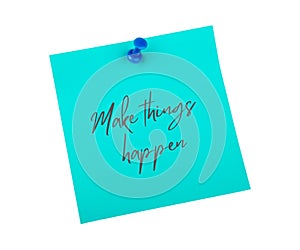 Post it note quote graphic with text -