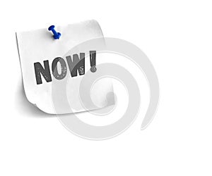 Post it note quote graphic with text - Now