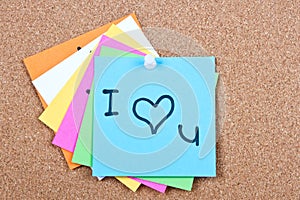 Post it note on wood collage