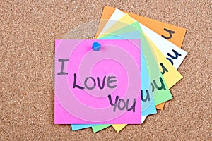 Post it note on wood collage