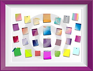 Post it notes sticker on frame photo
