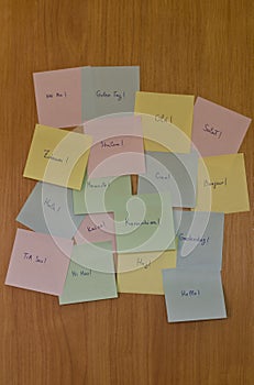Post-it notes Hello message in different languages