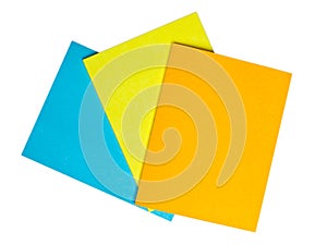 Post it notes on a white background