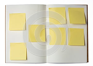 The Post-it notes for writing messages and sticking them on your notebook