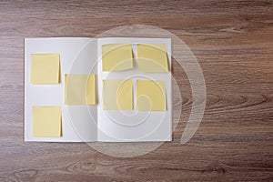 The Post-it notes for writing messages and sticking them on your notebook