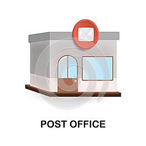 Post Office 3d icon Simple element from buildings collection. Creative Post Office icon for web design, templates
