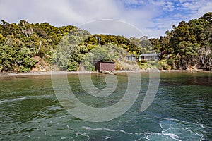 The Post Office Bay at Ulva Island of Stewart Island or Rakiura in New Zealand.