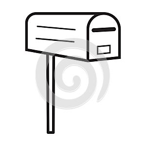 Post office box icon vector