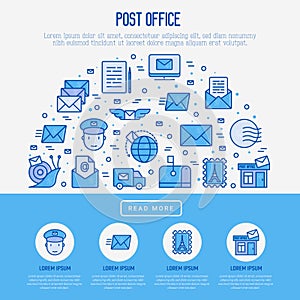 Post office concept in half circle