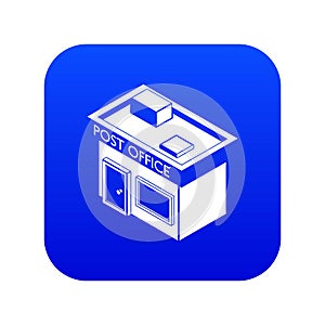 Post office icon blue vector