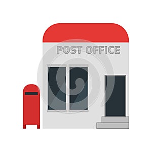 Post office icon vector sign and symbol isolated on white background, Post office logo concept