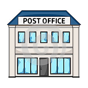 Post office.Mail and postman single icon in cartoon style vector symbol stock illustration web.