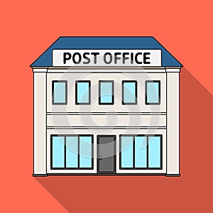 Post office.Mail and postman single icon in flat style vector symbol stock illustration web.