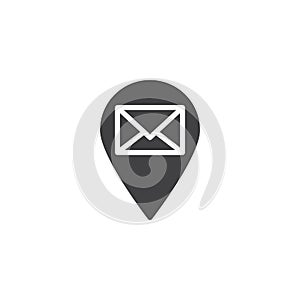 Post office map pin vector icon