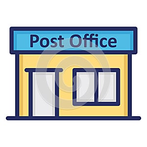 Post office, postal building Isolated Vector Icon which can be easily modified or edit