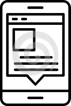 Post Outline Vector Icon