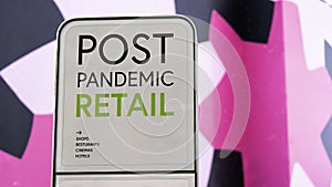 Post Pandemic Retail with colourful city backdrop location
