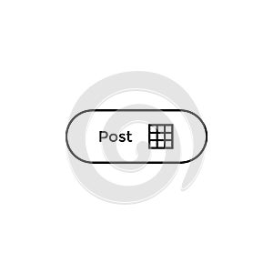 Post photo button vector. Social media Icon