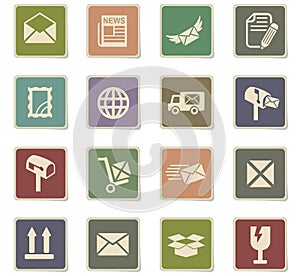 Post service icon set