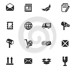 Post service icon set
