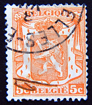 Postage stamp Belgium, 1936, Small coat of arms