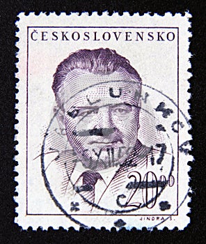 Postage stamp Czechoslovakia, 1949. Klement Gottwald, president portrait